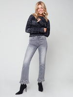 Fringe Hem Straight Leg Jean - C5304R - The Coach Pyramids