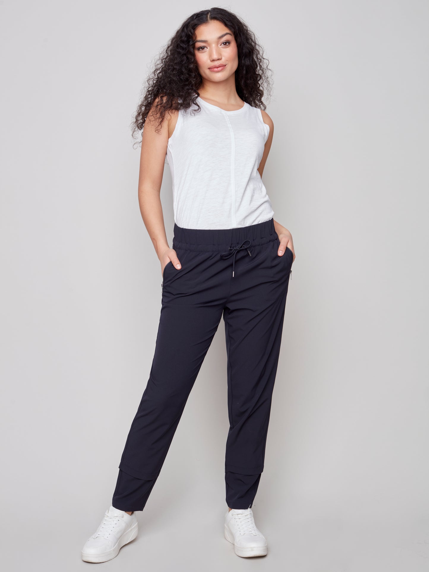 Charlie B Spring/Summer 2023-C5310S -141B -Pants -Navy - The Coach Pyramids