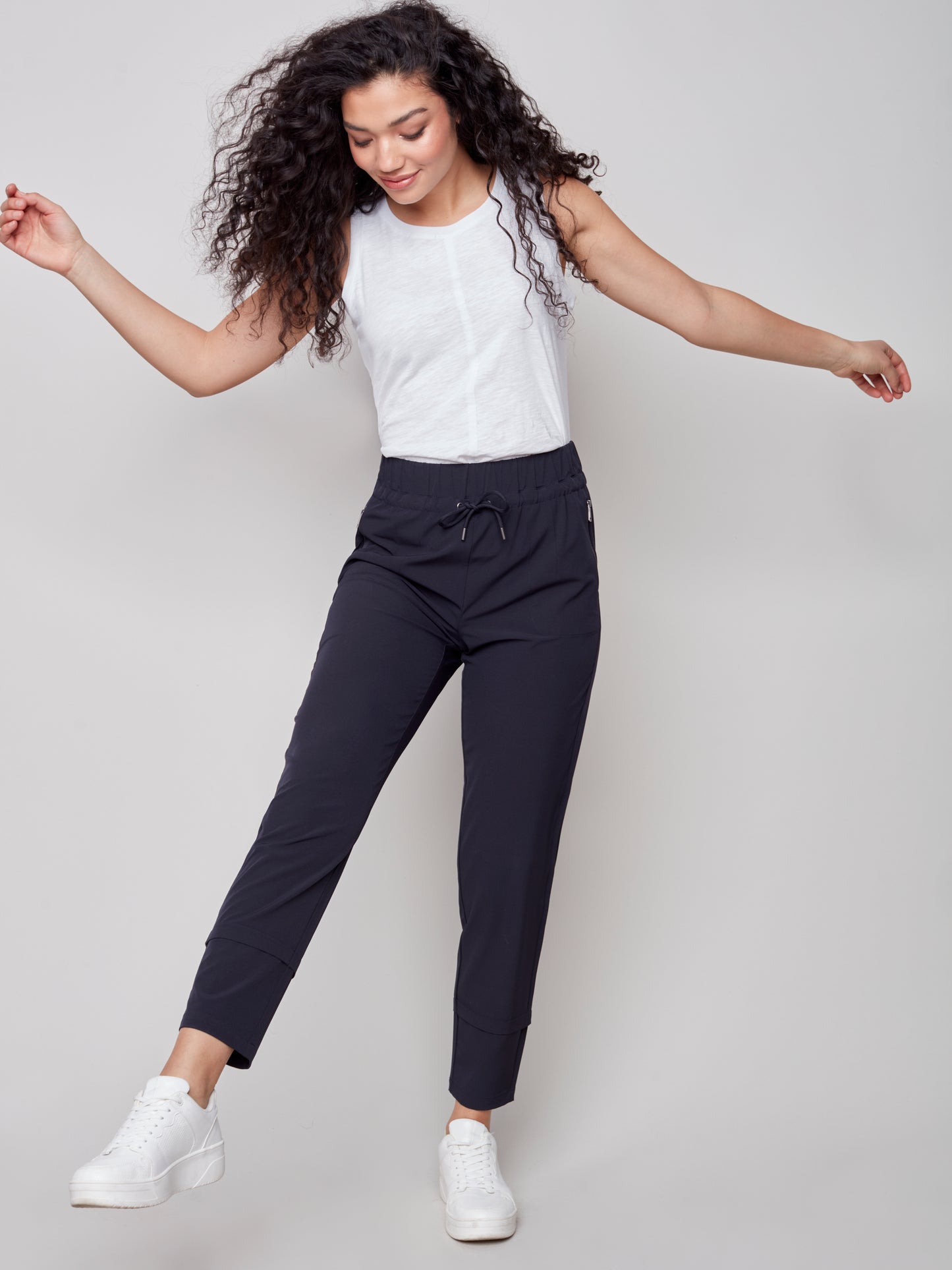 Charlie B Spring/Summer 2023-C5310S -141B -Pants -Navy - The Coach Pyramids