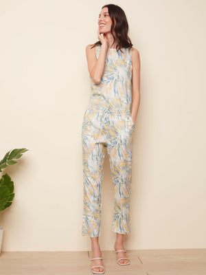 Charlie B Spring/Summer 2022 - Linen Blend Pant - Forest - C5320 - The Coach Pyramids