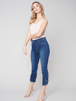 Charlie B Spring/Summer 2023-O5333-431A-Pant-Indigo - The Coach Pyramids