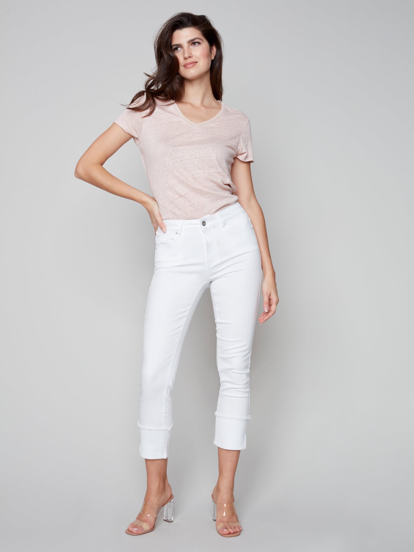 Charlie B Spring/Summer 2023 -C5336-615A-Pant-White - The Coach Pyramids