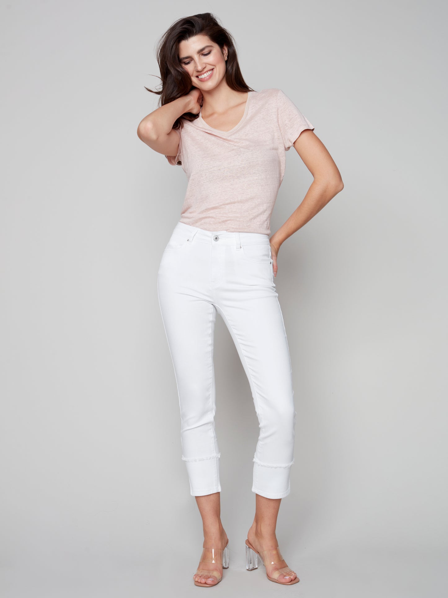 Charlie B Spring/Summer 2023 -C5336-615A-Pant-White - The Coach Pyramids