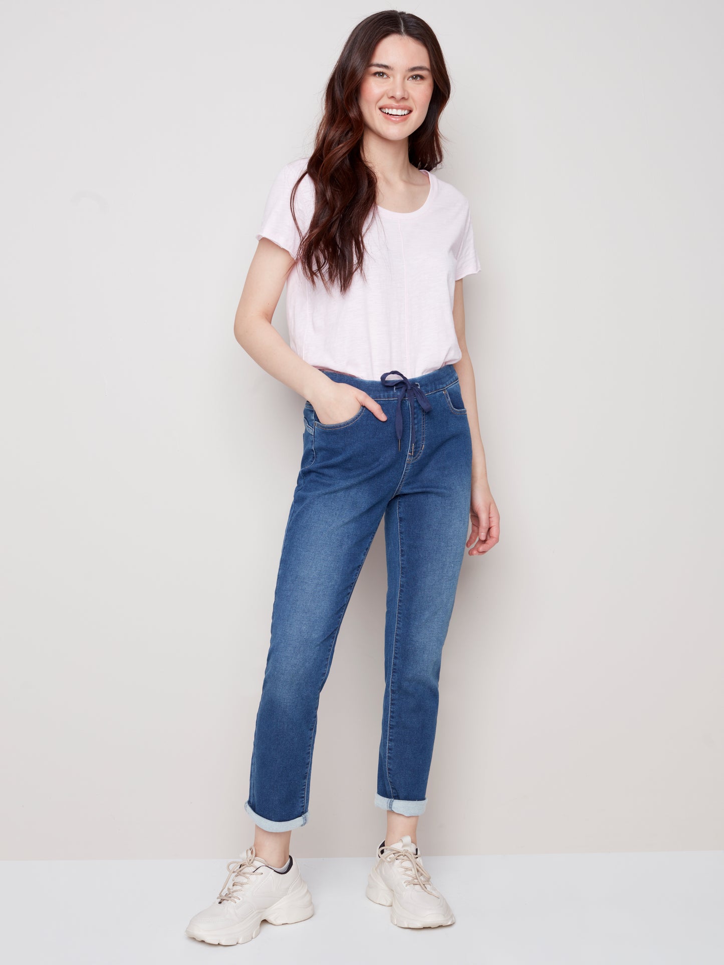 Charlie B Spring/Summer 2023- C5347S -293B-Pants Indigo - The Coach Pyramids