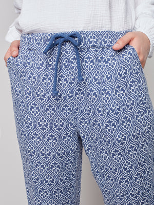 Charlie B Spring/Summer 2023-C5382-032B-Pant-Ocean - The Coach Pyramids