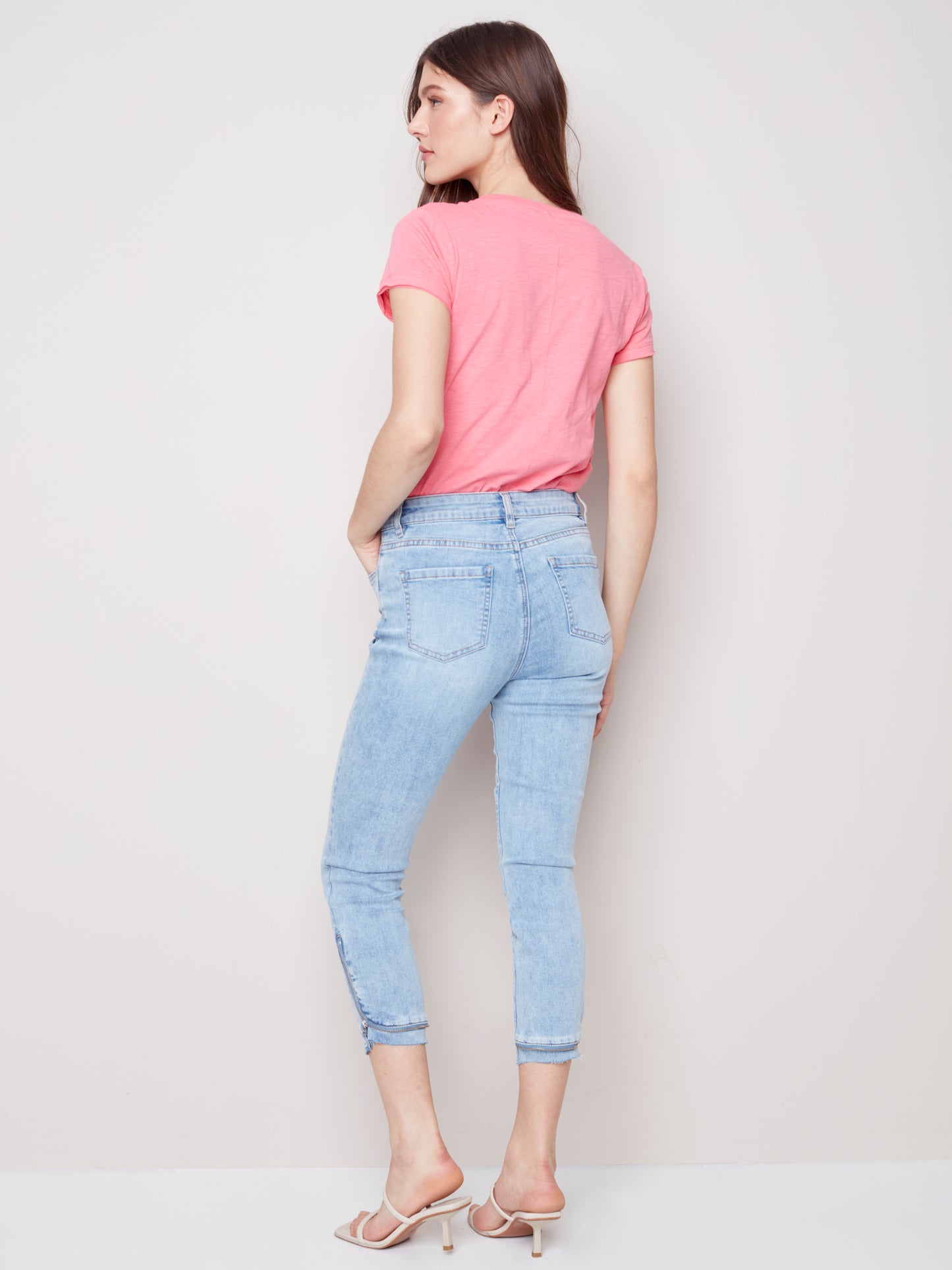 Charlie B Spring/Summer 2023-C5415-431A-Denim Pant-LT Blue - The Coach Pyramids