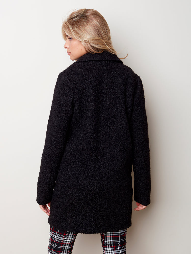 Solid Boucle Coat - C6141RR - The Coach Pyramids