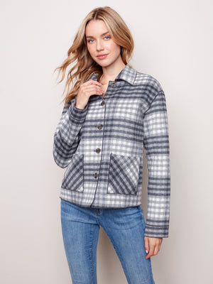 Reversible Plaid Jacket - C6185R - The Coach Pyramids