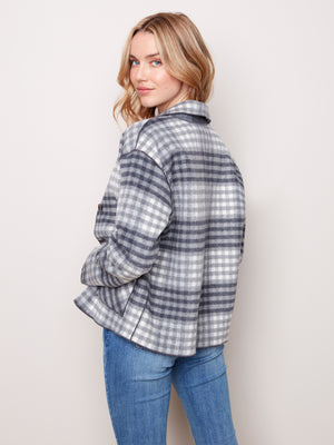 Reversible Plaid Jacket - C6185R - The Coach Pyramids