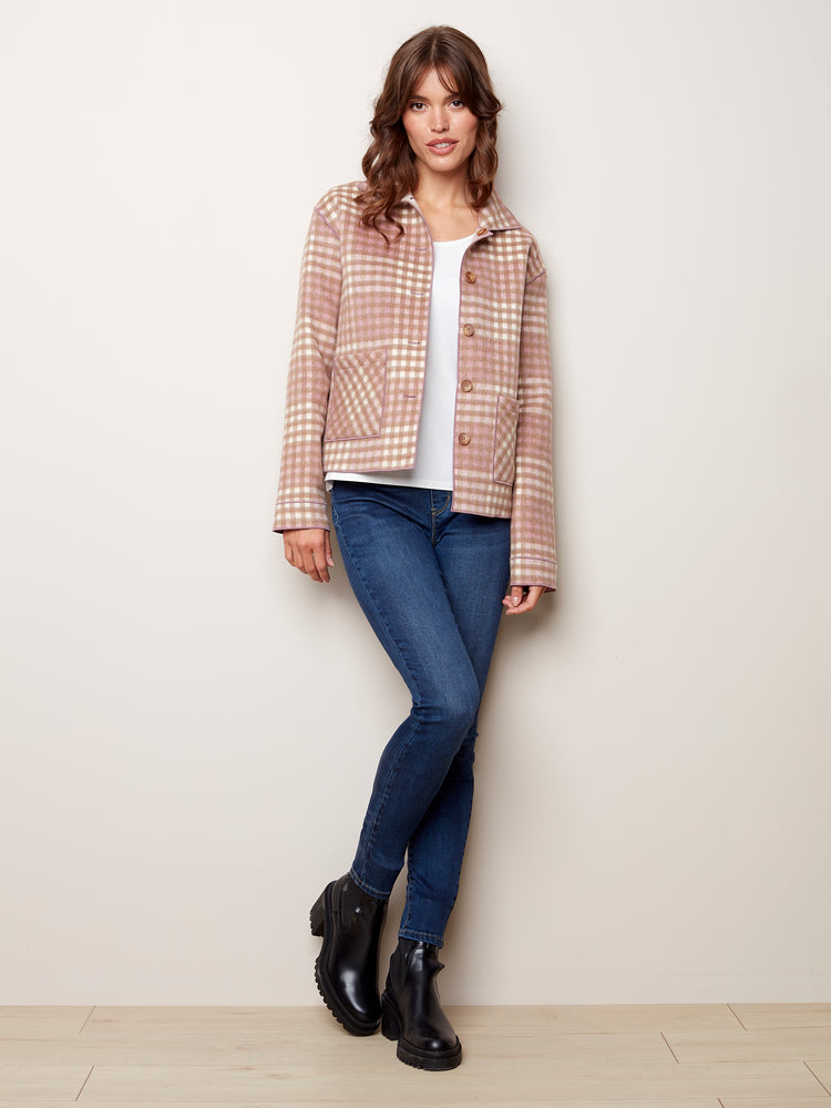 Reversible Plaid Jacket - C6185R - The Coach Pyramids