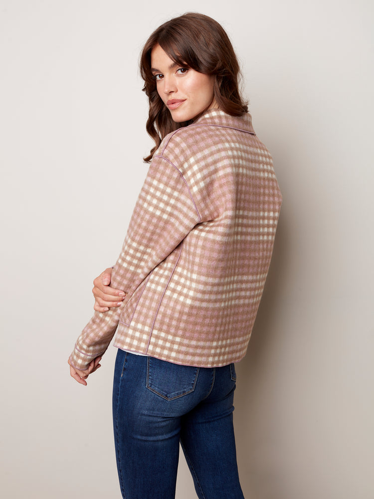 Reversible Plaid Jacket - C6185R - The Coach Pyramids