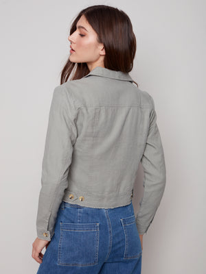 Charlie B Spring/Summer 2023-C6199R - 229B-Jean Jacket -Celadon - The Coach Pyramids