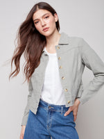 Charlie B Spring/Summer 2023-C6199R - 229B-Jean Jacket -Celadon - The Coach Pyramids