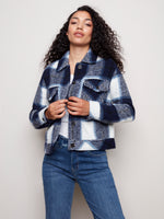 Plaid Boiled Wool Short Jacket -  C6210 - The Coach Pyramids