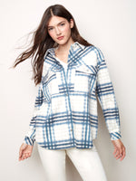 Plaid Scuba Shirt Jacket - C6217 - The Coach Pyramids