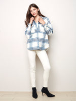 Plaid Scuba Shirt Jacket - C6217 - The Coach Pyramids