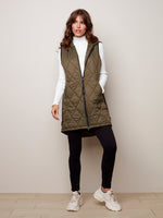 Diamond Quilted Hooded Puffer Vest - C6221 - The Coach Pyramids