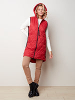 Diamond Quilted Hooded Puffer Vest - C6221 - The Coach Pyramids