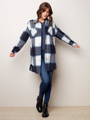 Plaid Wool Shirt Jacket - C6224 - The Coach Pyramids