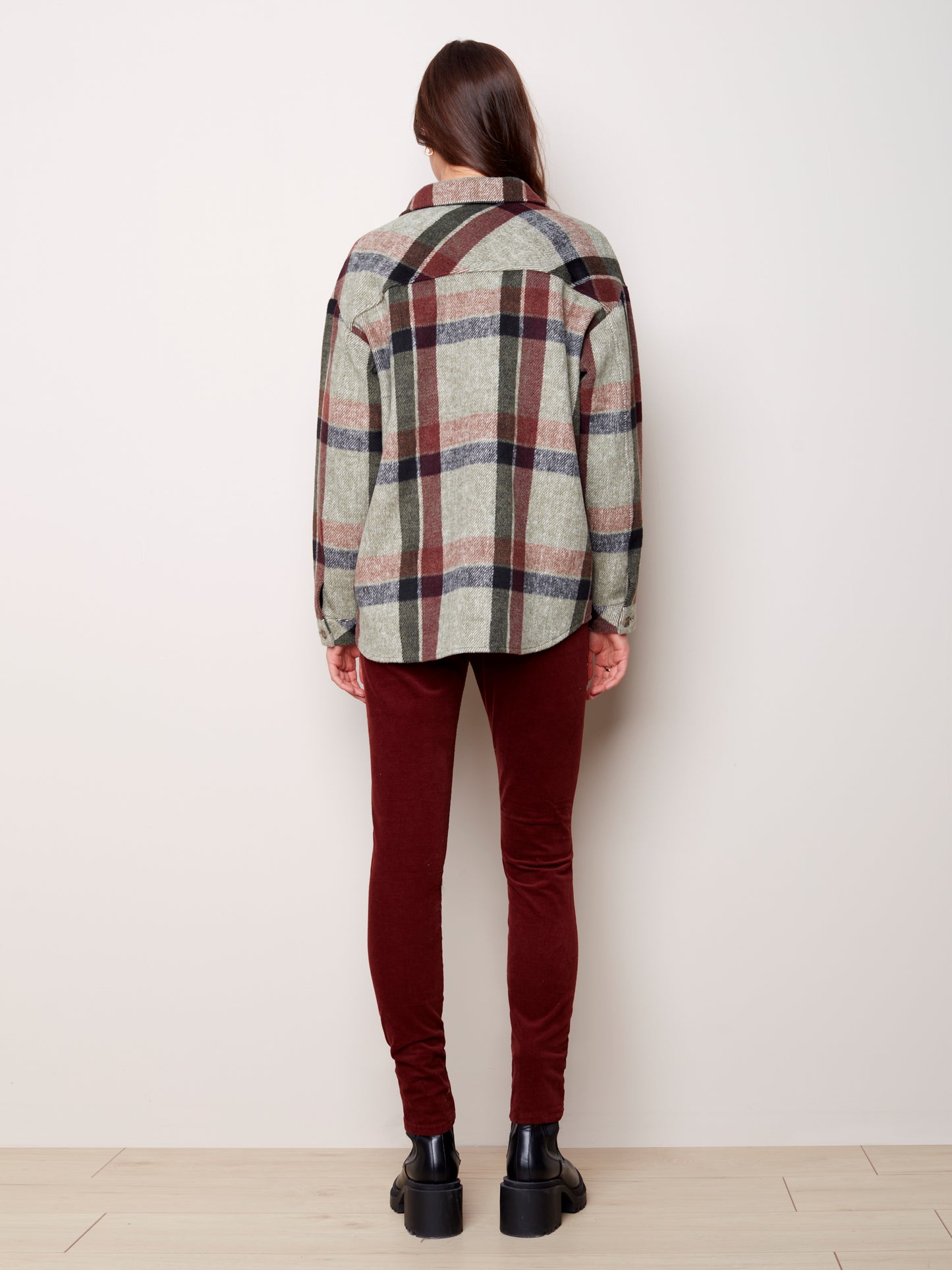 Plaid Flannel Shirt Jacket - C6228 - The Coach Pyramids