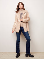 Reversible Faux Suede/ Sherpa Coat - C6229 - The Coach Pyramids