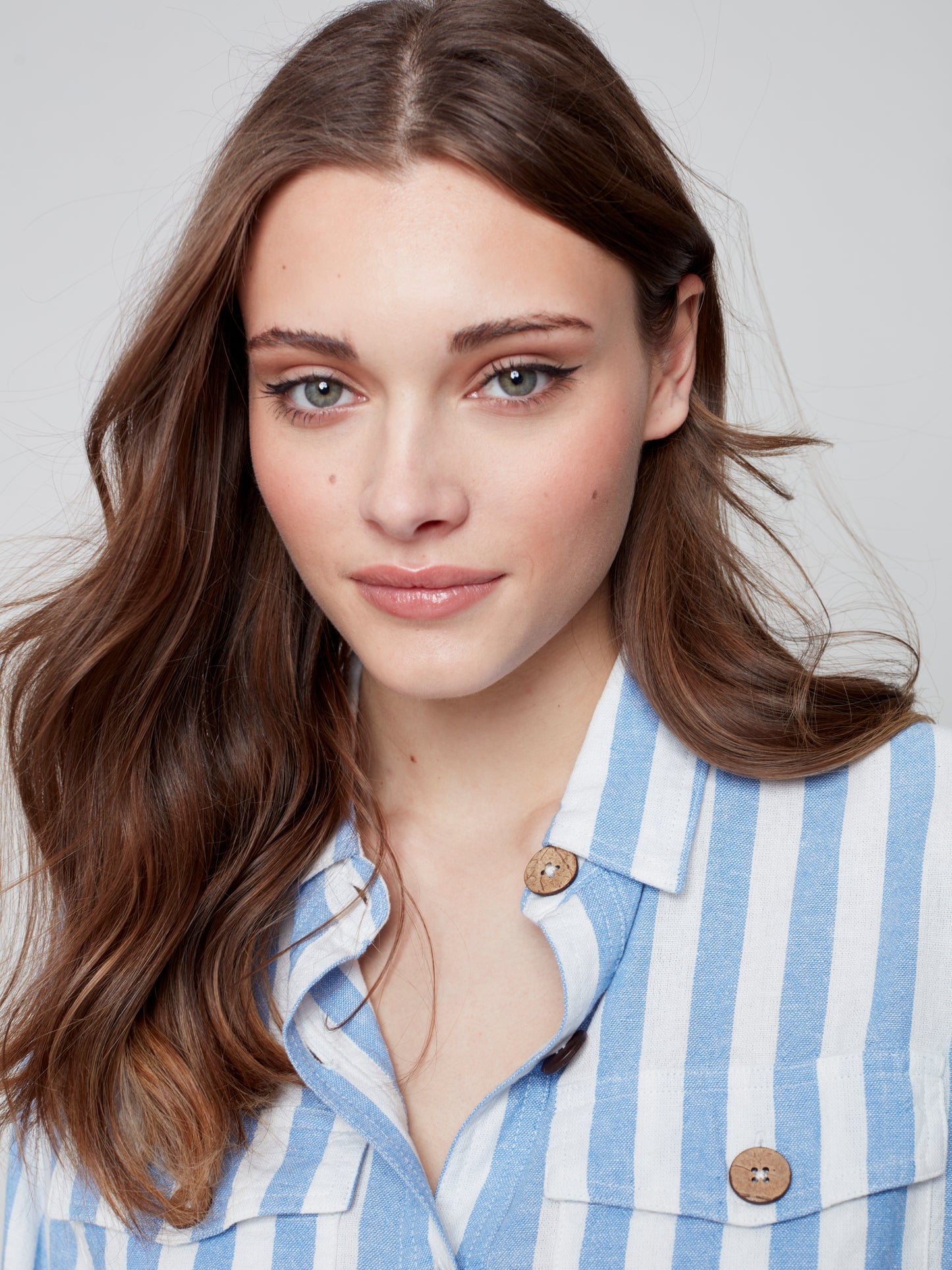 Charlie B Spring/Summer 2023-C6240-591B-Jacket-Blue - The Coach Pyramids