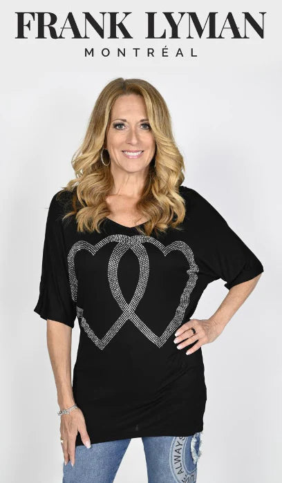 Frank Lyman-236619U-Knit Top-Black - The Coach Pyramids