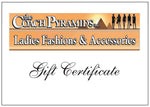 Gift Certificate $75 - The Coach Pyramids