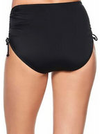 Trimshaper 6527007 Black Ruched High Waist Swim Bottoms - The Coach Pyramids