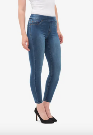 Tribal "Fall" 2020 Pull-On Ankle RetroBlue Jegging - The Coach Pyramids