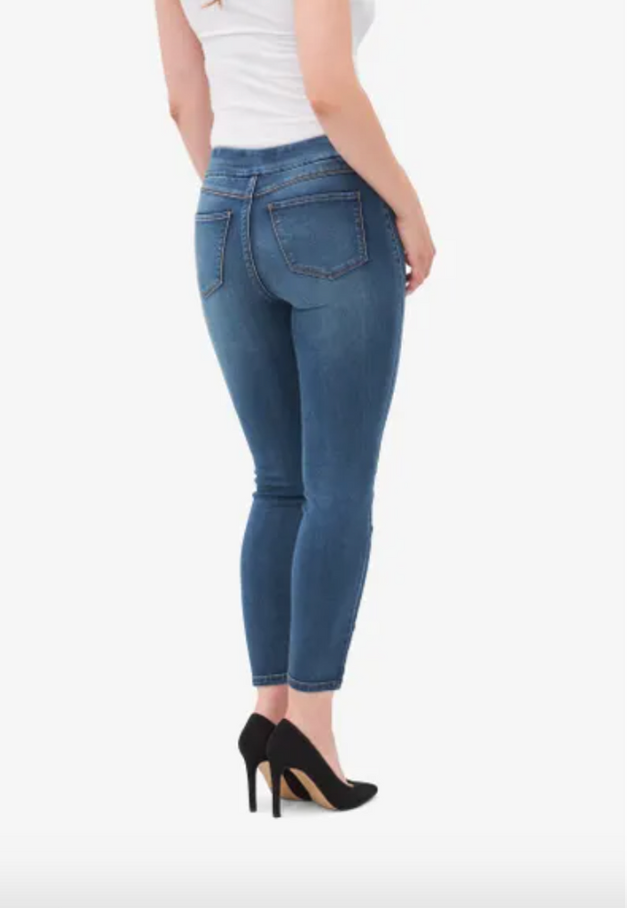 Tribal "Fall" 2020 Pull-On Ankle RetroBlue Jegging - The Coach Pyramids