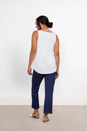 Sympli Spring/Summer 2023- T4101-Tank Top-White - The Coach Pyramids