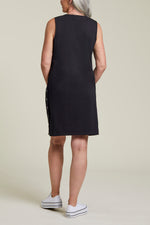 Tribal-1245O-3503- Slvless Dress-Black - The Coach Pyramids