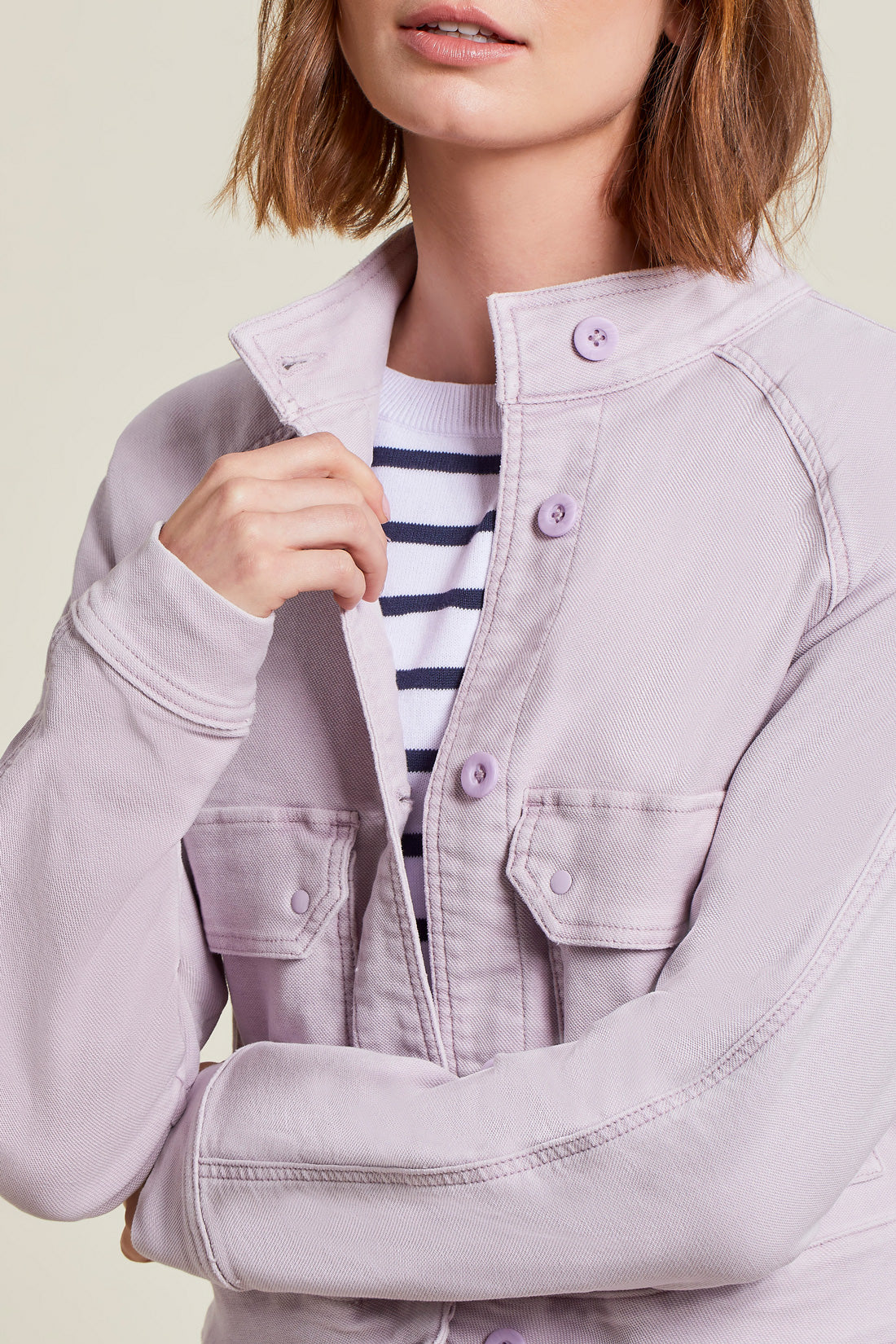 Tribal-1313O-3442-Raglan Jacket - Grapemist - The Coach Pyramids