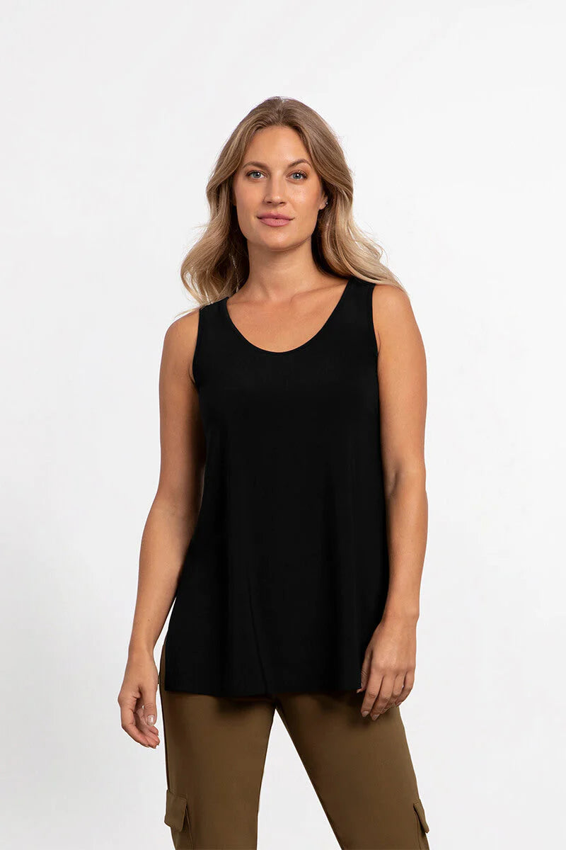 Sympli Spring/Summer 2023-21198-Tank Top-Black - The Coach Pyramids