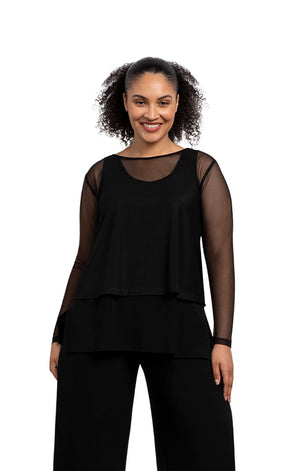 Sympli Summer/Spring 2023-3238-3-Cropped T Shirt-Black - The Coach Pyramids