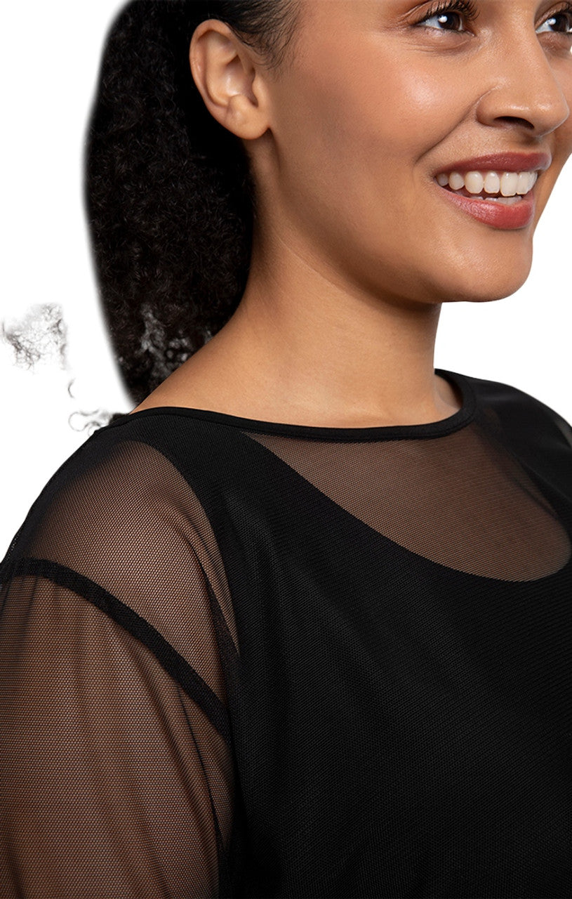 Sympli Summer/Spring 2023-3238-3-Cropped T Shirt-Black - The Coach Pyramids